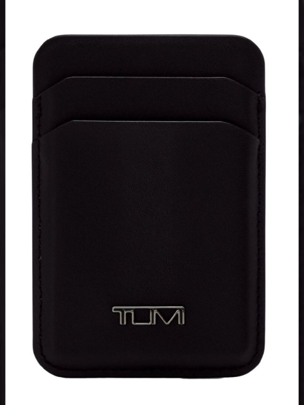 2026 TUMI SLIM LEATHER MAGNETIC CARD HOLDER CASE FOR CELL PHONE METAL LOGO - Picture 5 of 7